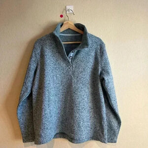 Bass pro gray fleece sweatshirt‎ hoodie M/L fishing